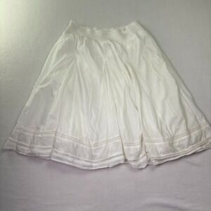 Women's Gauze Merona White Pull On Skirt Size Medium Fairycore, Cottage, Boho